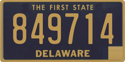 DE license plate 849714