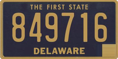 DE license plate 849716