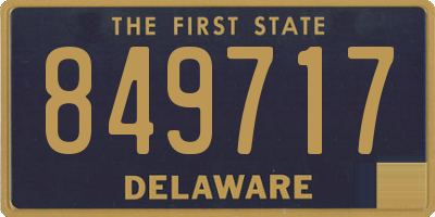 DE license plate 849717