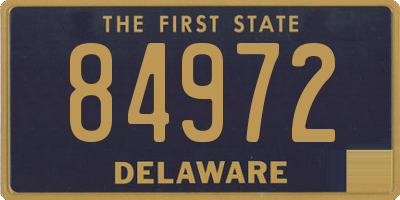 DE license plate 84972