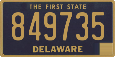 DE license plate 849735
