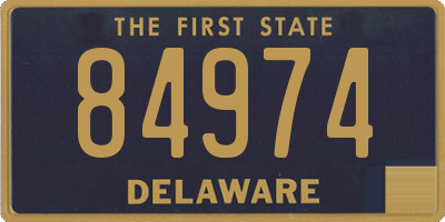 DE license plate 84974