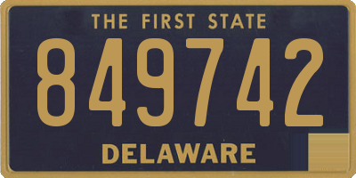 DE license plate 849742