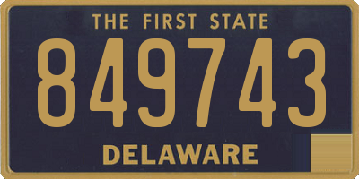 DE license plate 849743