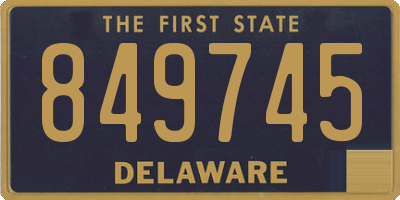DE license plate 849745