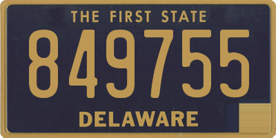 DE license plate 849755