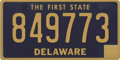 DE license plate 849773
