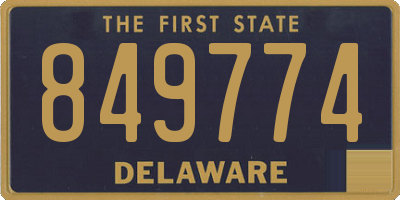 DE license plate 849774