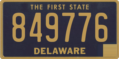 DE license plate 849776