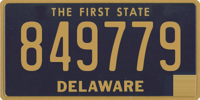 DE license plate 849779