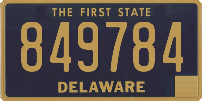 DE license plate 849784