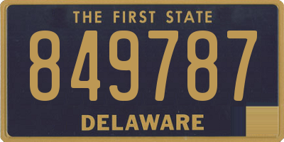 DE license plate 849787