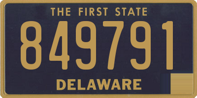DE license plate 849791