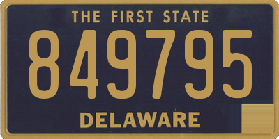 DE license plate 849795