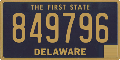 DE license plate 849796