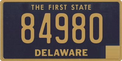 DE license plate 84980