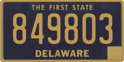 DE license plate 849803
