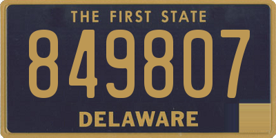 DE license plate 849807