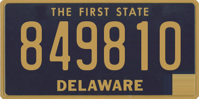 DE license plate 849810