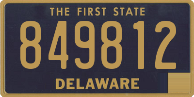DE license plate 849812