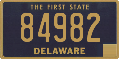 DE license plate 84982