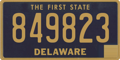 DE license plate 849823