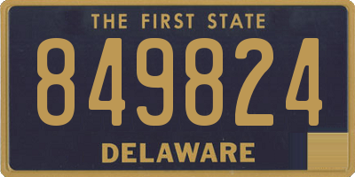 DE license plate 849824