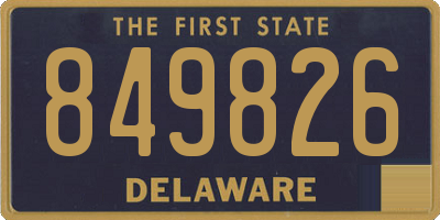 DE license plate 849826