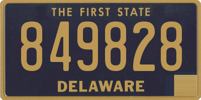 DE license plate 849828