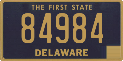 DE license plate 84984