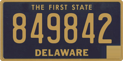 DE license plate 849842
