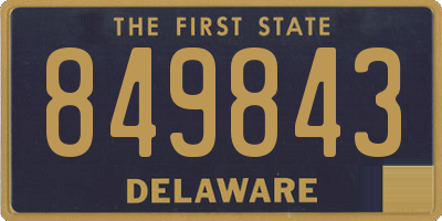 DE license plate 849843
