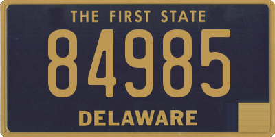 DE license plate 84985
