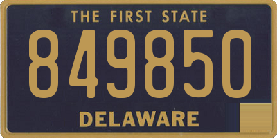 DE license plate 849850