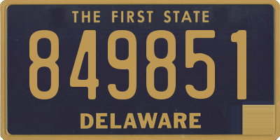 DE license plate 849851