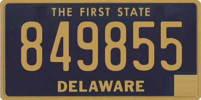 DE license plate 849855