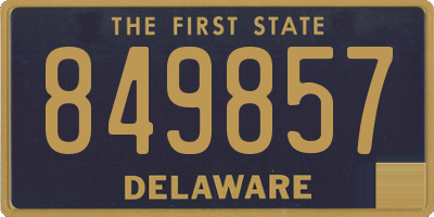 DE license plate 849857
