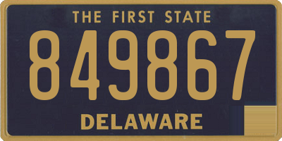 DE license plate 849867