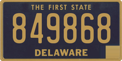 DE license plate 849868
