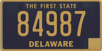 DE license plate 84987