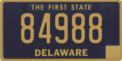 DE license plate 84988