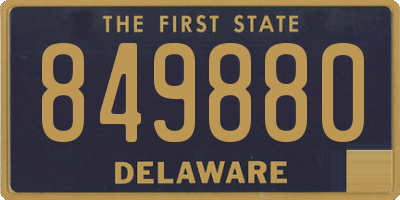 DE license plate 849880