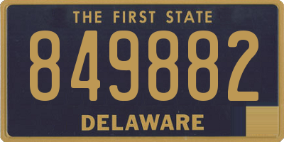 DE license plate 849882