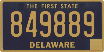 DE license plate 849889
