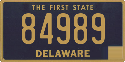 DE license plate 84989