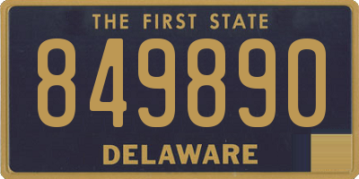 DE license plate 849890