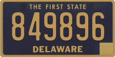 DE license plate 849896