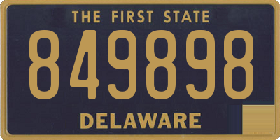 DE license plate 849898