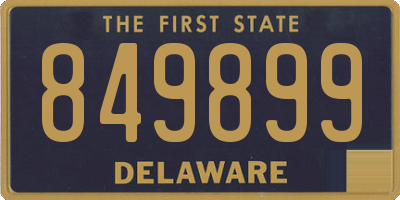 DE license plate 849899