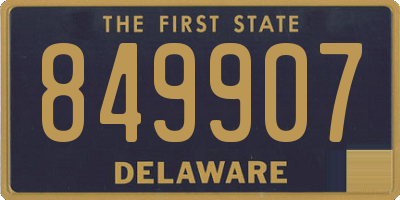 DE license plate 849907